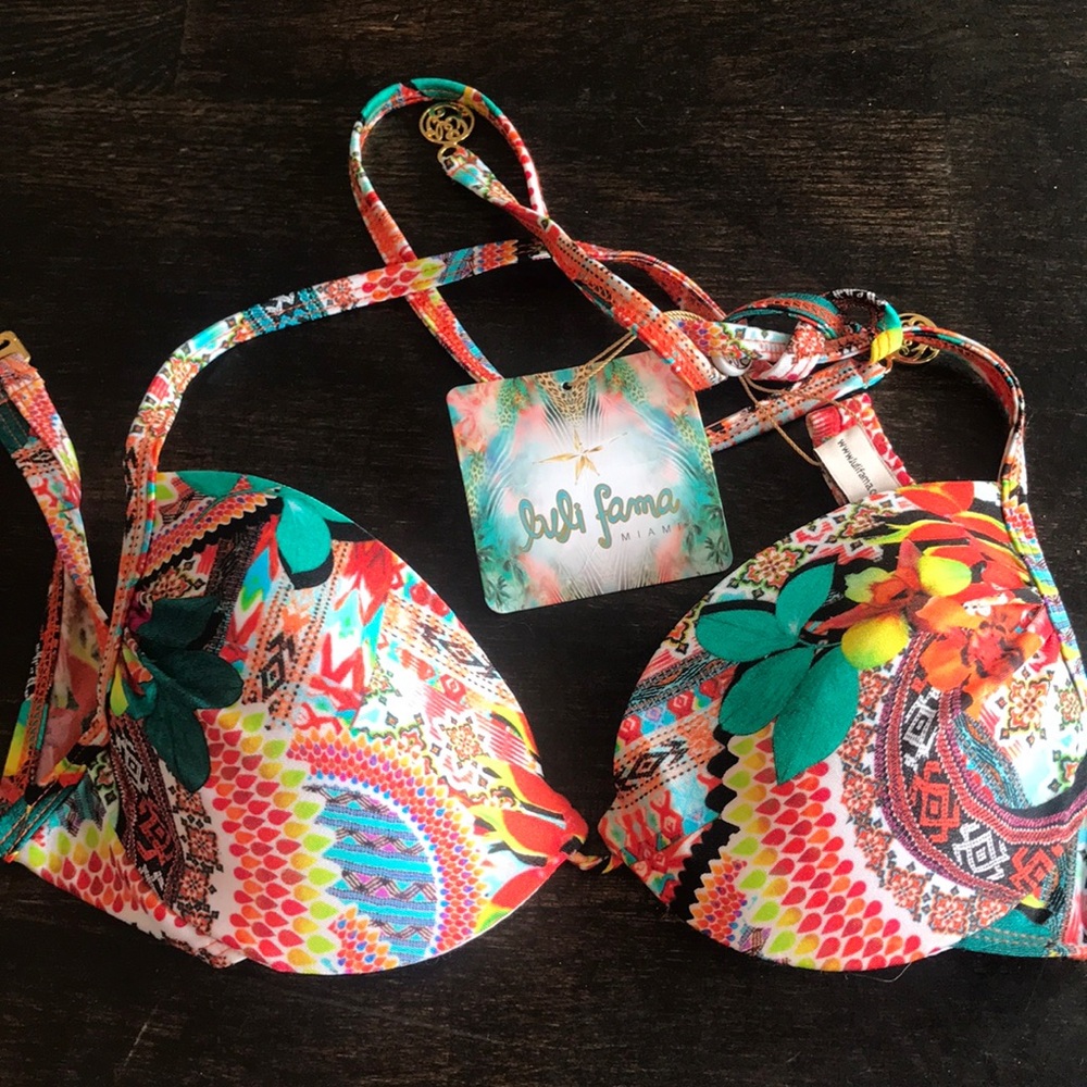 New Luli Fama padded push up bikini top S